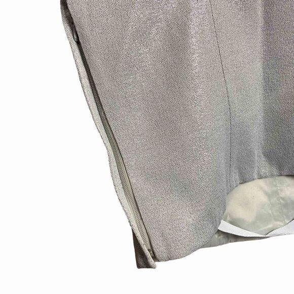 AKRIS PUNTO Women's Top Crop Bustier Camisole Metallic Silver Cotton Small NWOT - Picture 8 of 10